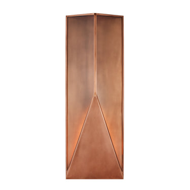 Contemporary decorative LED wall lantern with indirect warm 2700K glow for residential and commercial spaces