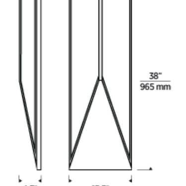 Minimalist modern wall sconce with dedicated LED lamp and ETL wet listing for outdoor patios line drawing