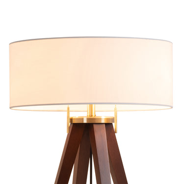 Quattro Table Lamp Dark Walnut Wood