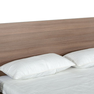 Brushed Stainless Steel Legs of the Queen Nova Domus Boston Bed
