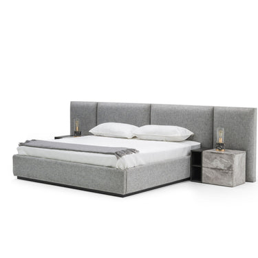 Queen Size Platform Bed Frame with Grey Wash Base - Nova Domus Maranello
