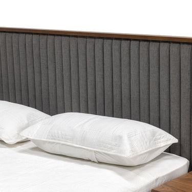 Queen Nova Domus Metcalf Bed - No Box Spring Needed, Slats Included, with Two Nightstands