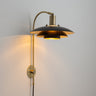 Nova of California Rancho Mirage Wall Sconce Matte Black Gold Leaf Shade Weathered Brass