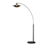 Nova Rancho Mirage 1-Light Arc Floor Lamp, 86" in Matte Black/Silver-Leaf, photo 1