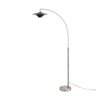 Nova Rancho Mirage 75"H Chairside Arc Lamp in Matte Black Silver shade, Satin Nickel body, photo 1