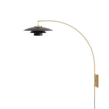 Nova Rancho Mirage Wall Mounted Arc Lamp in Matte Black/Gold, photo 2