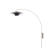 Nova Rancho Mirage Wall Mounted Arc Lamp in Matte Black/Silver, photo 1