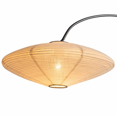 Nova Roswell Arched Floor Lamp with Shinpuru-sa Linen Fabric Shade, photo 5
