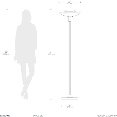 Nova Rancho Mirage Torchiere Floor Lamp, photo 7