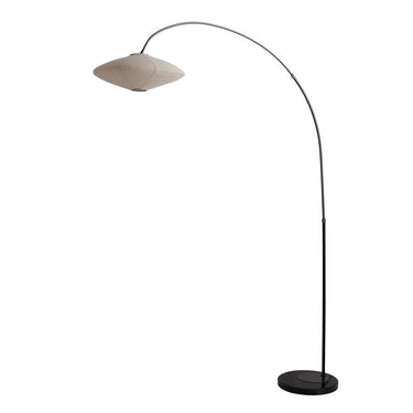 Nova Roswell Arched Floor Lamp with Shinpuru-sa Linen Fabric Shade, photo 4
