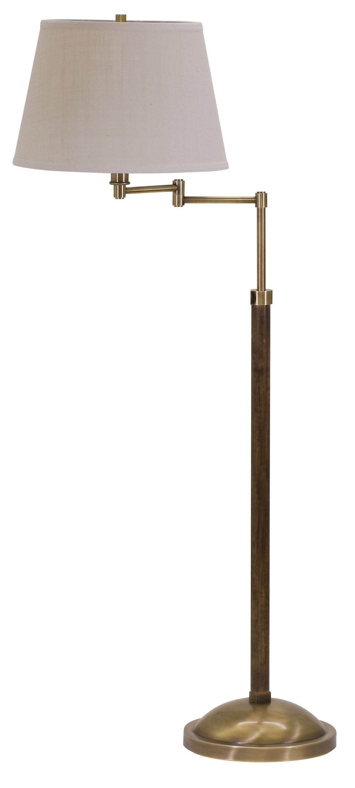 House of Troy Richmond Swing Arm Antique Brass Floor Lamp R401-AB