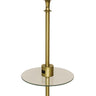 House of Troy Randolph Floor Lamps with Table and USB Port in Antique Brass