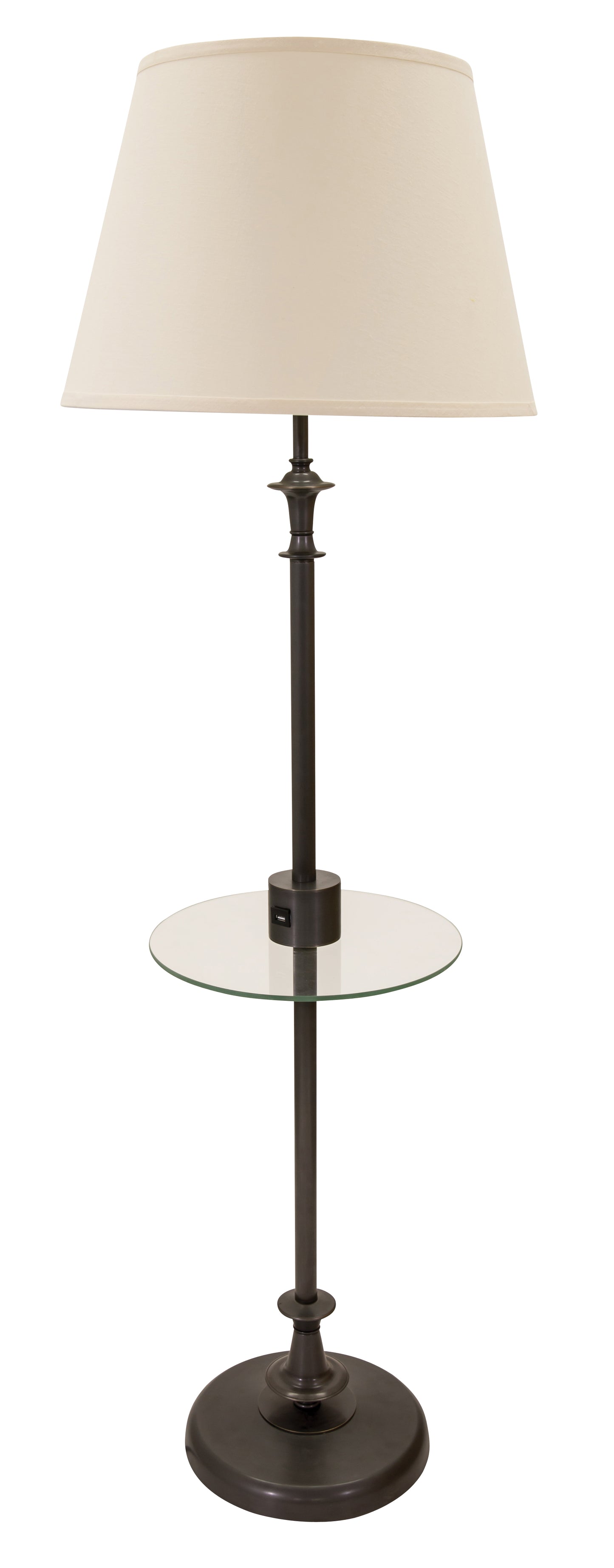 House of Troy Randolph Floor Lamp with Table and USB Port in Oil Rubbed Bronze RA302-OB