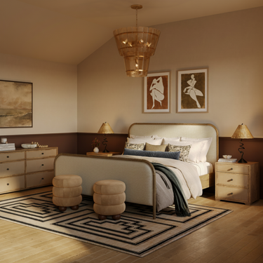 TOV Hatia Basketweave Panel Natural Queen Bed