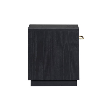 TOV Marlow 17" Wood Nightstand With Drawer Black
