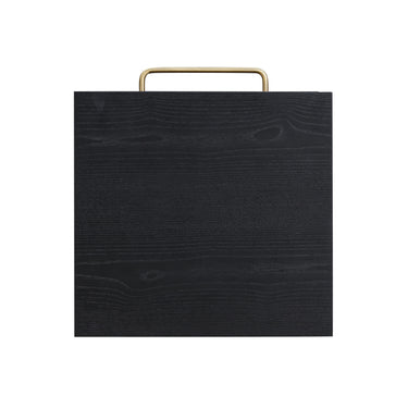 TOV Marlow 17" Wood Nightstand With Drawer Black