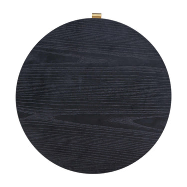 TOV Marlow 19" Wood Round Nightstand With Drawer Black