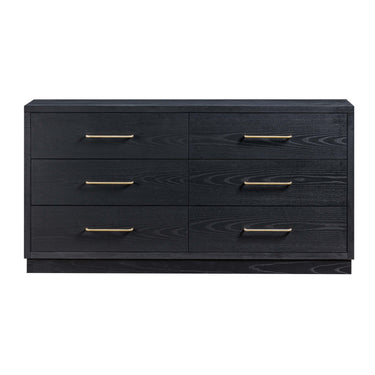 TOV Marlow 6-Drawer Wood Dresser Black