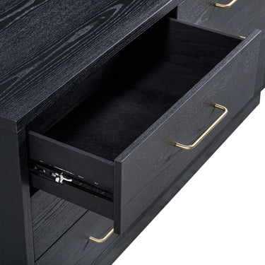 TOV Marlow 6-Drawer Wood Dresser Black