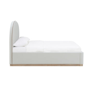 TOV Marlow Performance Velvet Cream Queen Bed
