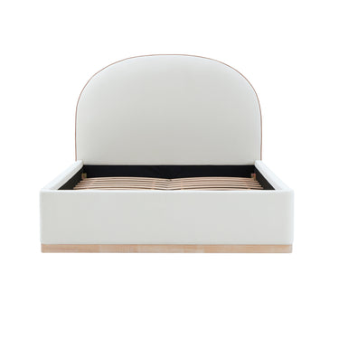 TOV Marlow Performance Velvet Cream Queen Bed