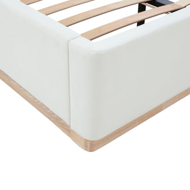TOV Marlow Performance Velvet Cream Queen Bed