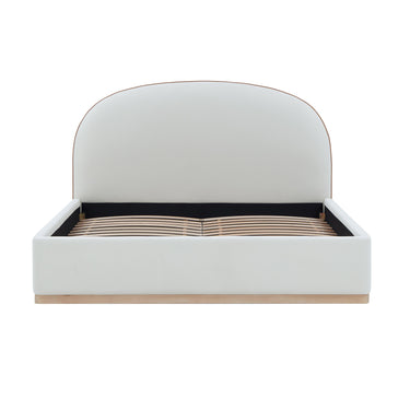TOV Marlow Performance Velvet Cream King Bed