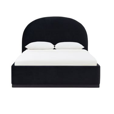 TOV Marlow Performance Velvet Black Queen Bed