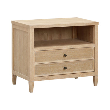 TOV Bristol Park 30" Whitewashed Oak Wood 2-Drawer Nightstand Natural