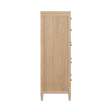 TOV Bristol Park 40" Whitewashed Oak Wood 7-Drawer Chest Natural