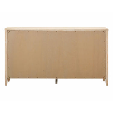 TOV Bristol Park 62" Whitewashed Oak Wood 6-Drawer Dresser Natural