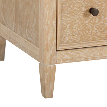 TOV Bristol Park 62" Whitewashed Oak Wood 6-Drawer Dresser Natural