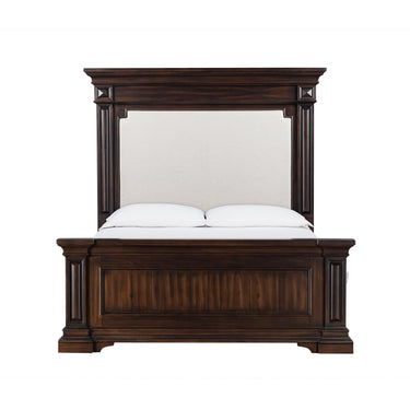 TOV Stamford Wooden Upholstered Brown Queen Bed