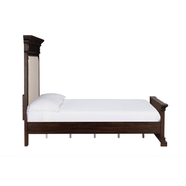 TOV Stamford Wooden Upholstered Brown Queen Bed