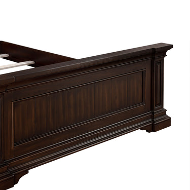 TOV Stamford Wooden Upholstered Brown Queen Bed