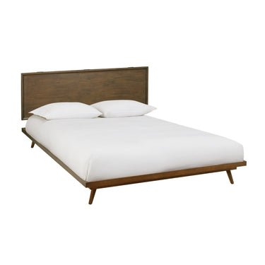 TOV Emery Walnut Wood Platform Walnut King Bed