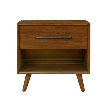 TOV Emery 24" Walnut 1-Drawer Nightstand Walnut