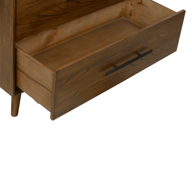 TOV Emery 33" Walnut 5-Drawer Chest Walnut