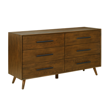 TOV Emery 62" Walnut 6-Drawer Dresser Walnut