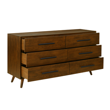 TOV Emery 62" Walnut 6-Drawer Dresser Walnut