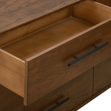 TOV Emery 62" Walnut 6-Drawer Dresser Walnut