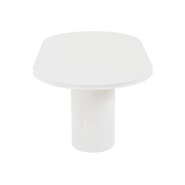 TOV Elora 79" Lacquer Oval Dining Table White
