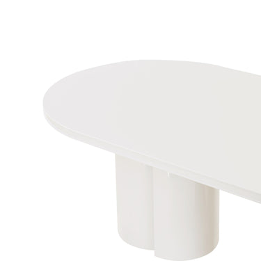 TOV Elora 79" Lacquer Oval Dining Table White