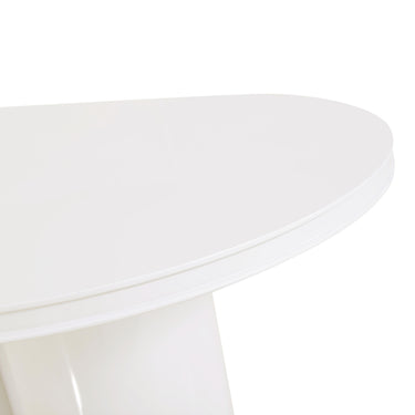 TOV Elora 79" Lacquer Oval Dining Table White