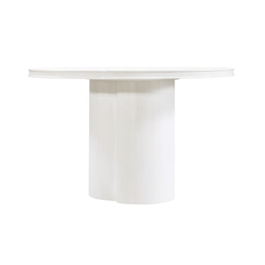 TOV Elora 47" Lacquer Round Dining Table White