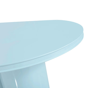 TOV Elora 79" Lacquer Oval Dining Table Blue