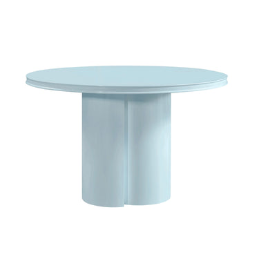 TOV Elora 47" Lacquer Round Dining Table Blue