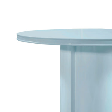 TOV Elora 47" Lacquer Round Dining Table Blue