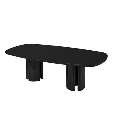 TOV Zola 94.5" Lacquer Oval Dining Table Black