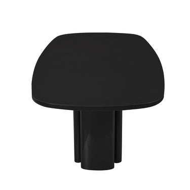 TOV Zola 94.5" Lacquer Oval Dining Table Black